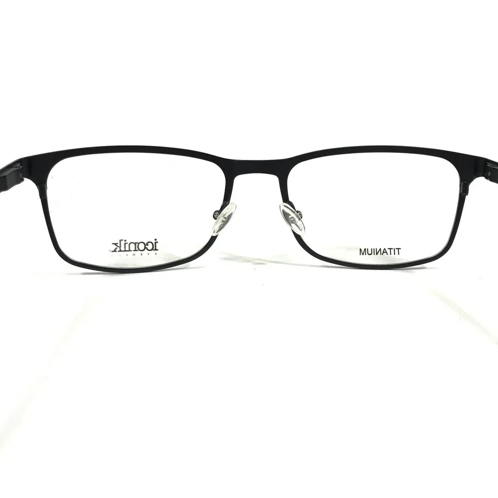 Iconik Eyeglasses Frames Pierce C03 Black Square Full Rim 56-19-145